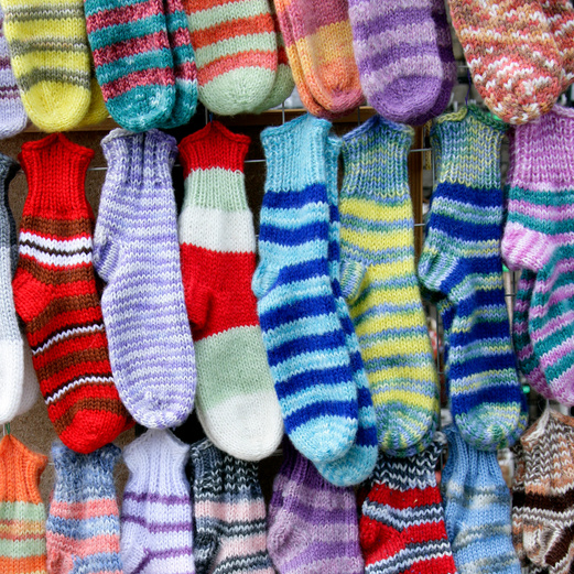 Knitted woolen socks